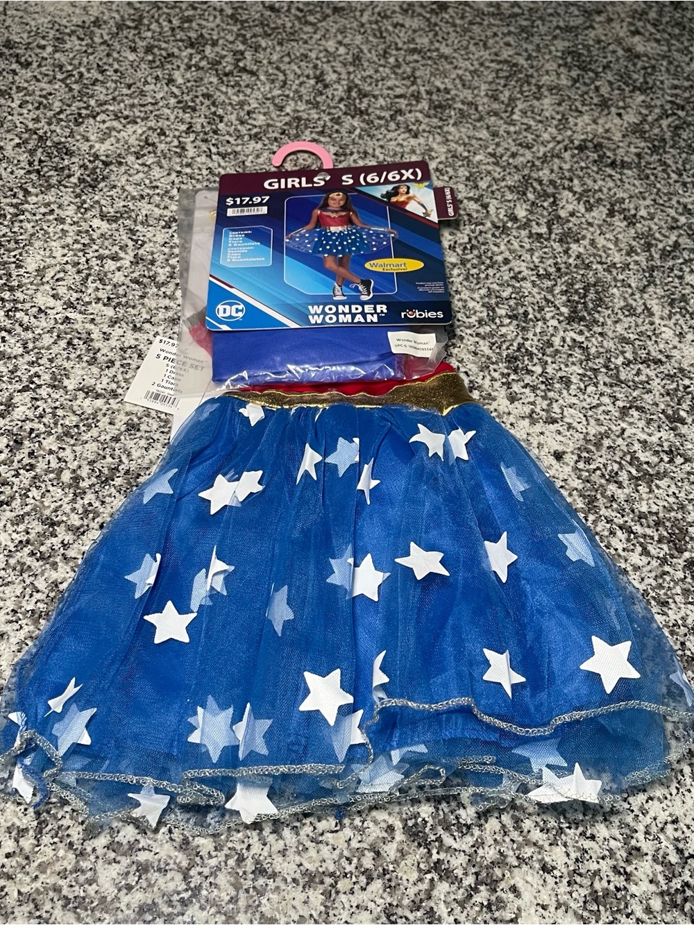 Wonder Woman girls 6/6x blue star tutu Halloween costume dress up DC comic